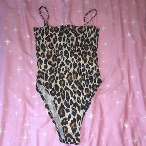 high waisted leopard print body suit